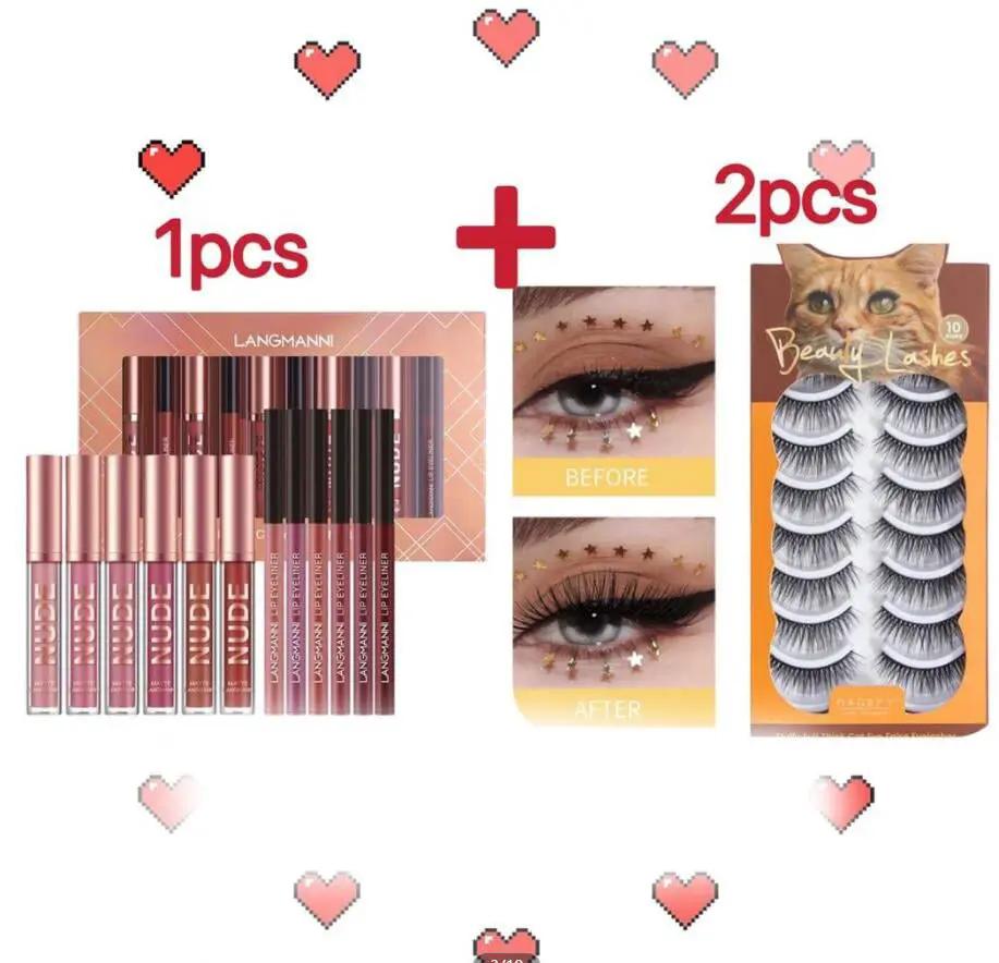 12 Piece Matte Lipstick And Lip Liner Set Waterproof Long Lasting Color For Every Look Gift Set by null