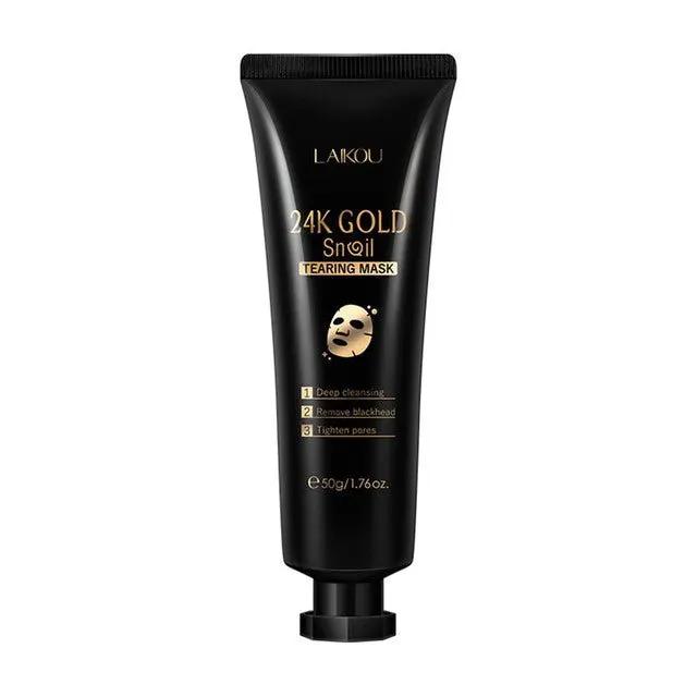 Gold Foil Snail Tear Off Mask Hydrating 50g Deep Hydration Facial Mask For Radiant Skin by null