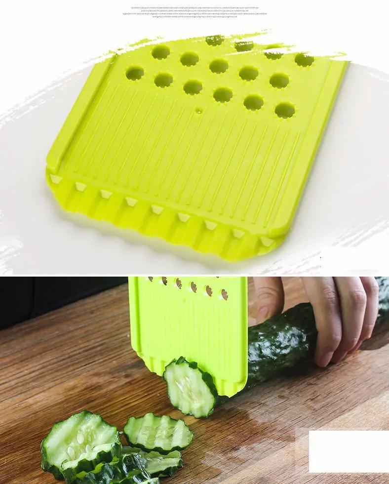 Multifunction Kitchen Slicer Grater Wave Cutter Peeler Shredder For Vegetables Carrot Cucumber Stainless Steel by null