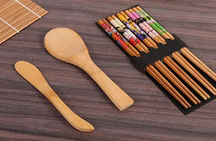 Premium Sushi Tool Set With Rolling Mat And Kitchen Utensils For Homemade Sushi Making Kit by null