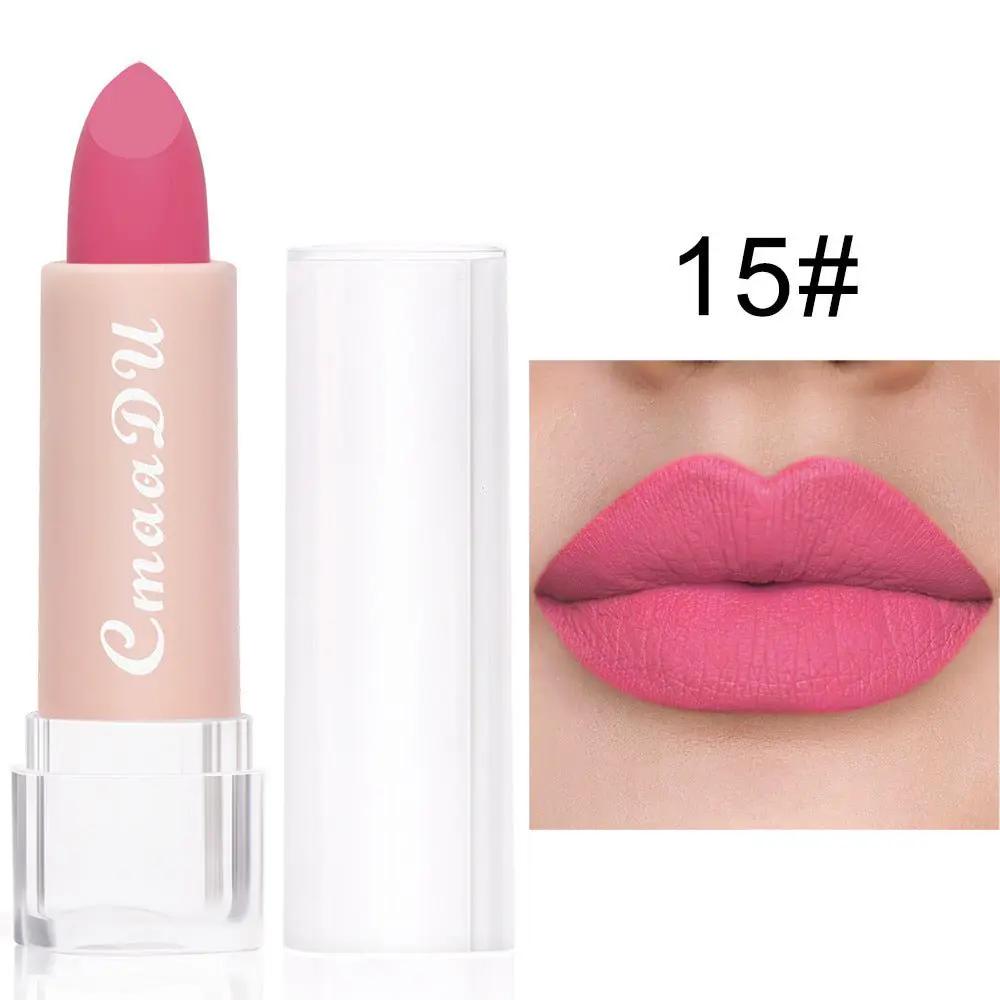 CmaaDu15 Color Matte Lipstick And Waterproof Moisturizing Lip Gloss Set With Seven Color Variants A To G by null