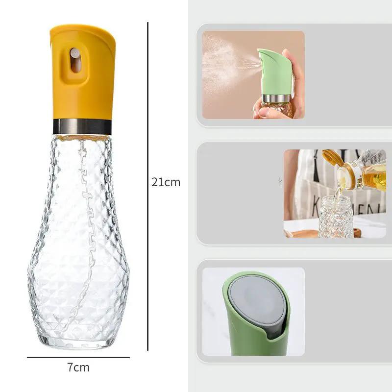 Home Kitchen Press On Oil Spray Bottle Set For Olive Oil Vinegar And Other Seasonings by null