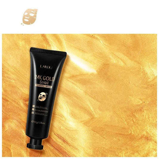 Gold Foil Snail Tear Off Mask Hydrating 50g Deep Hydration Facial Mask For Radiant Skin by null