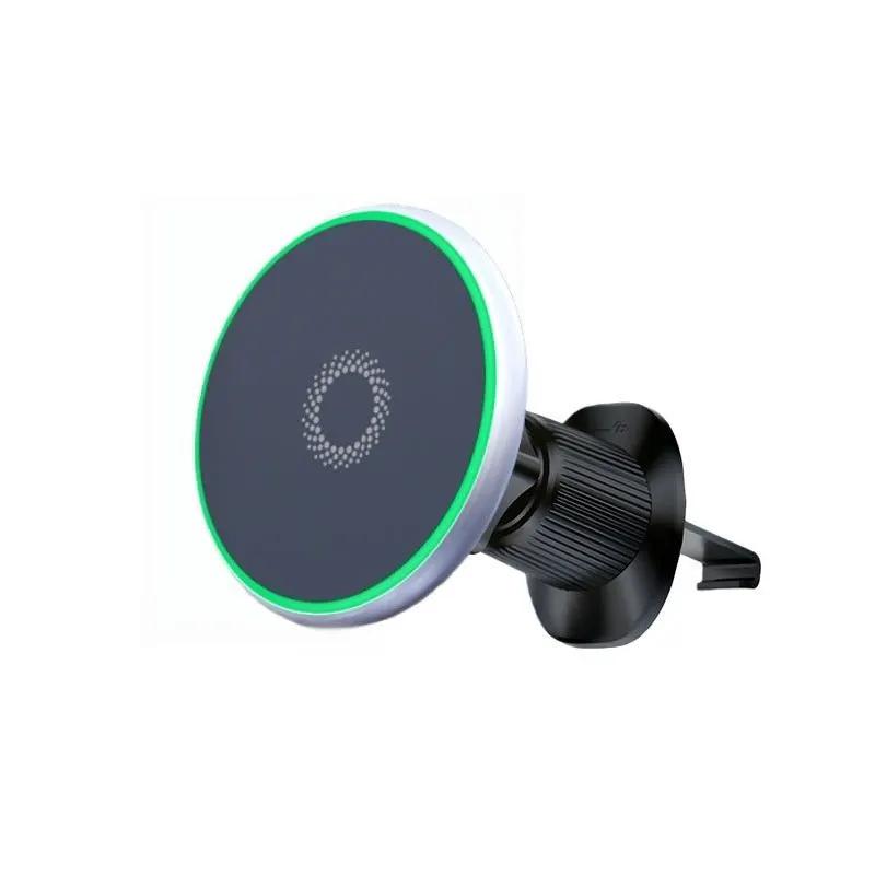 Car Magnetic Phone Holder With Wireless Charging Mount For Hands Free Navigation Calls And Music On Any Metal Surface by null