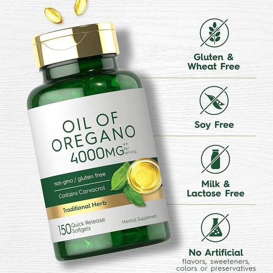 Organic Oregano Oil Softgel Supplement With Antioxidants To Support Immune System Health And Overall Wellness by null
