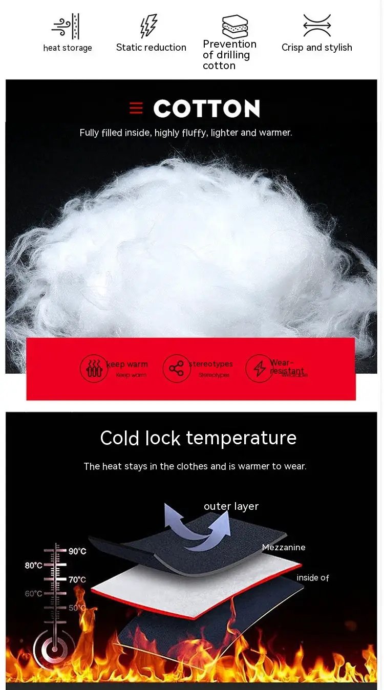 Winter Down Thick Bright Leather Cotton-padded Jacket by Zeny Home & Beauty