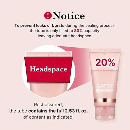Collagen Night Face Mask With Natural Ingredients For Firming Hydration And Anti Wrinkle Skin Care by null
