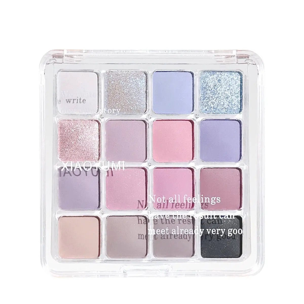 16 Color Eyeshadow Palette With Matte Pearly And Fine Shimmer Finishes Low Saturation For Day And Night Creative Looks by null