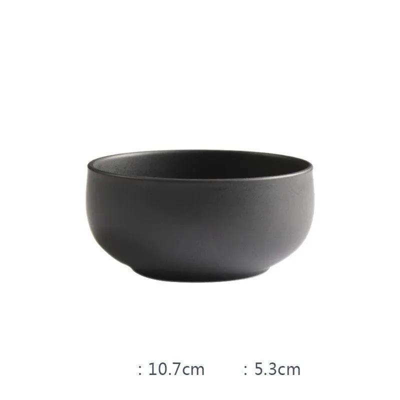 Nordic Ceramic Dinnerware Set With Deep Rice Bowl And Steak Plate New Bone China Matt Glaze Microwave Safe by null