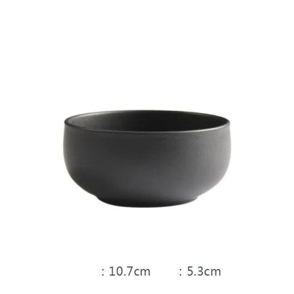 Nordic Ceramic Dinnerware Set With Deep Rice Bowl And Steak Plate New Bone China Matt Glaze Microwave Safe by null