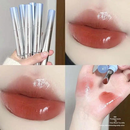 Reflective Lip Gloss And Shimmer Lipstick Set With Mirror Water Light Finish For Brilliant Lip Shine And Fuller Look by null
