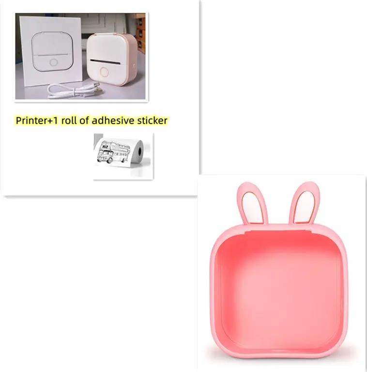 Portable Mini Thermal Label Printer Home Photo Printer Student Wrong Question Printer Bluetooth-compatible Mini Label Printer Price Tag by null