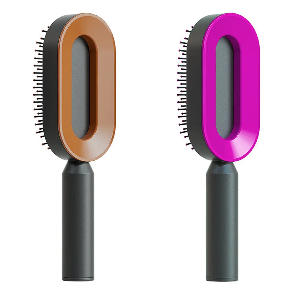 Self Cleaning Hair Brush For Women One-key Cleaning Hair Loss Airbag Massage Scalp Comb Anti-Static Hairbrush by null