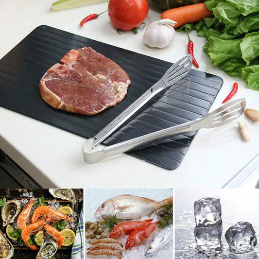 Fast Defrost Tray Rapid Thawing Plate For Frozen Meat And Fruit Kitchen Defrost Board Thaw Master Gadget by null