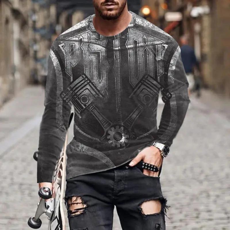 Men's Long-sleeved T-shirts Thin Tops Trendy Clothes by Zeny Home & Beauty