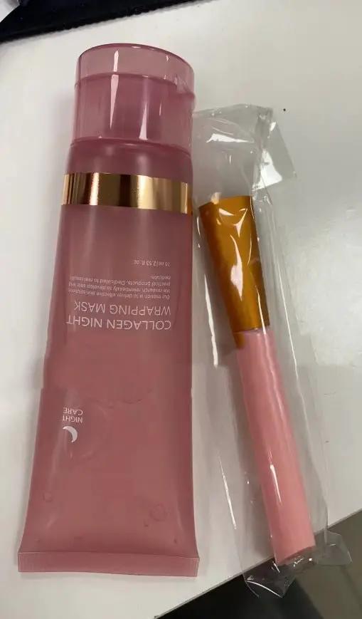 Collagen Night Face Mask With Natural Ingredients For Firming Hydration And Anti Wrinkle Skin Care by null