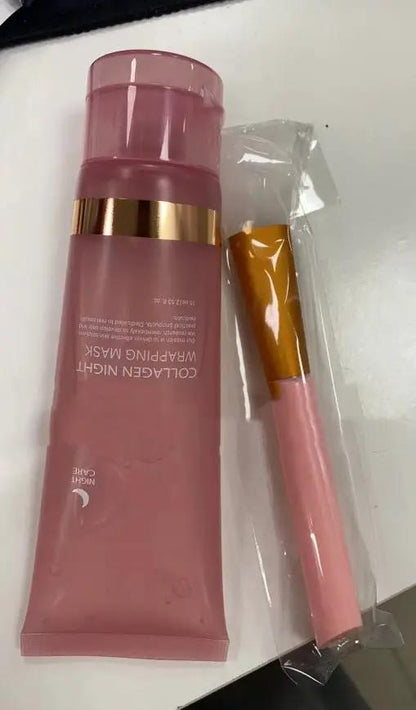 Collagen Night Face Mask With Natural Ingredients For Firming Hydration And Anti Wrinkle Skin Care by null