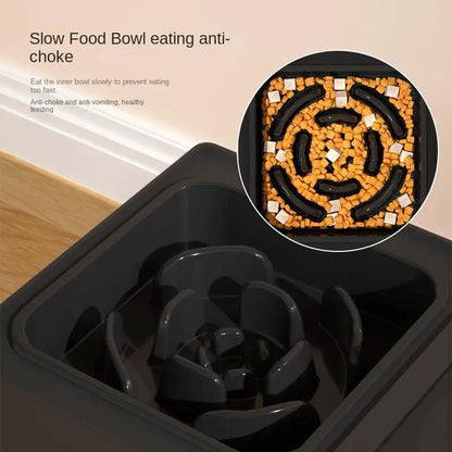 Stainless Steel Double Dog Bowls On Adjustable Height Stand Elevates Food And Water For Dogs by null