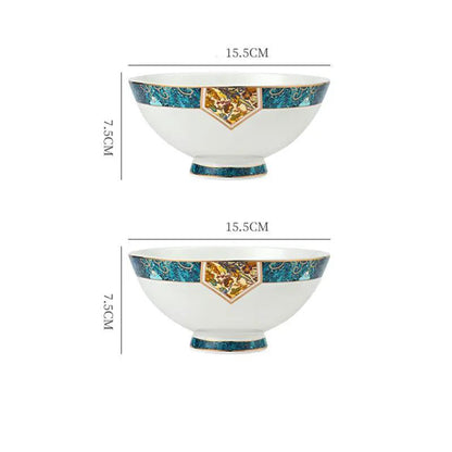 Nordic Style Porcelain Dinner Plates Set Ceramic Round Plates With Plants And Flowers Design by null