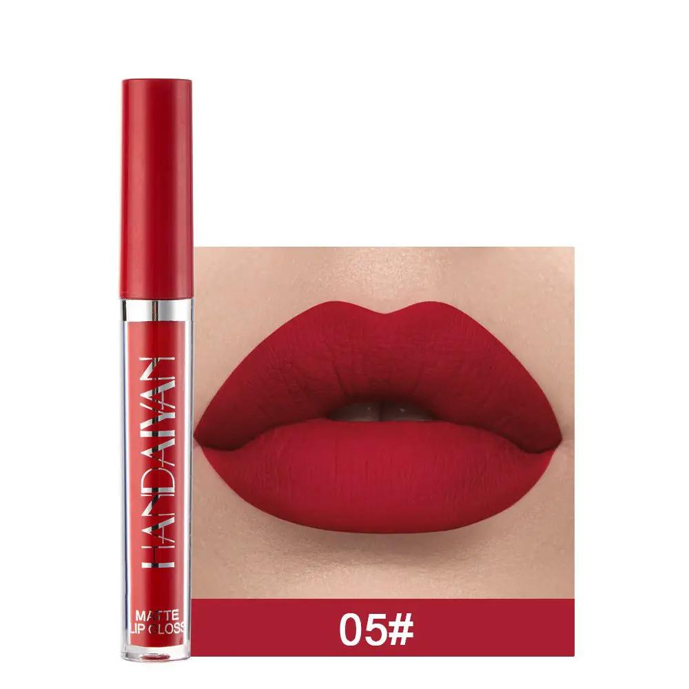 Lip Mud Lazy Lipstick Lip Glaze Matte Red Lip Gloss 2.5ml Long Lasting Non Sticky Formula Portable Cup by null