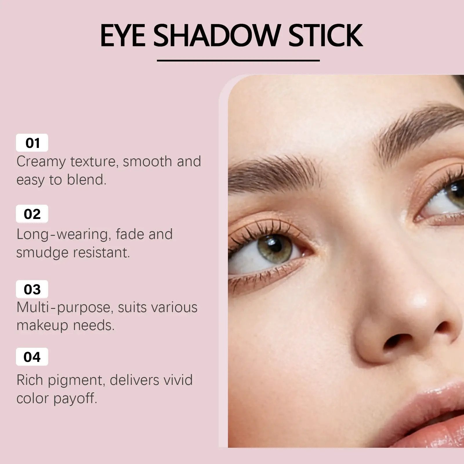 Shadow Stick Instant Eye Color Creamy Eye Shadow Stick For Effortless Application And Blending by null