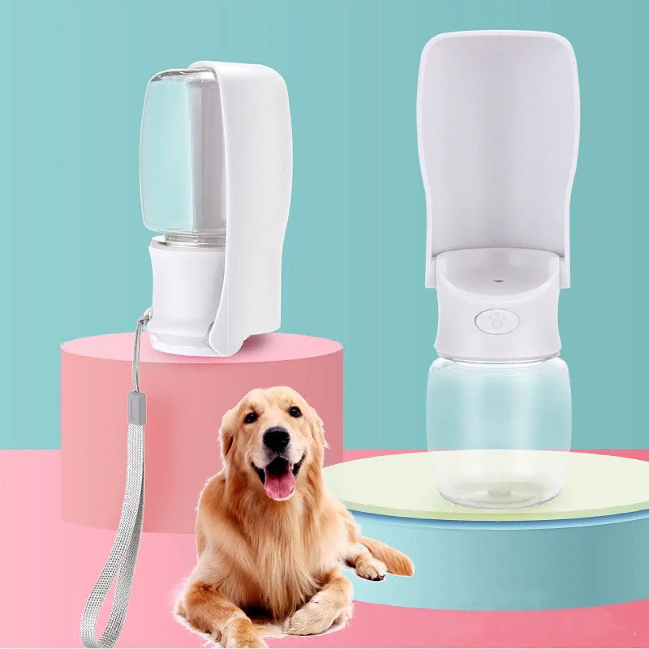 Foldable Dog Water Bottle Pet Dispenser Portable Travel Product by null