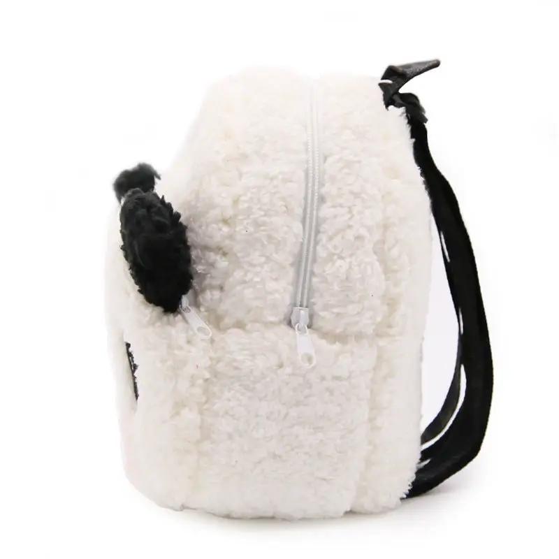 Panda Cotton School Bag For Children Small Size Breathable Certificate Bag Bow Accent No Shoulder Straps by null