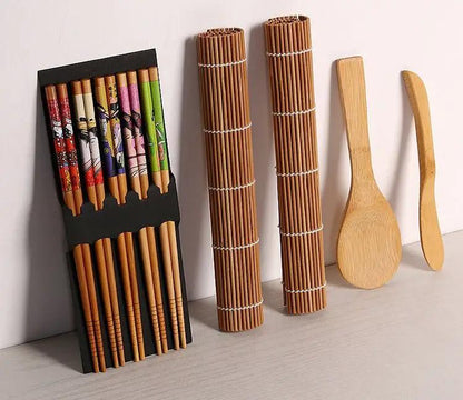 Premium Sushi Tool Set With Rolling Mat And Kitchen Utensils For Homemade Sushi Making Kit by null