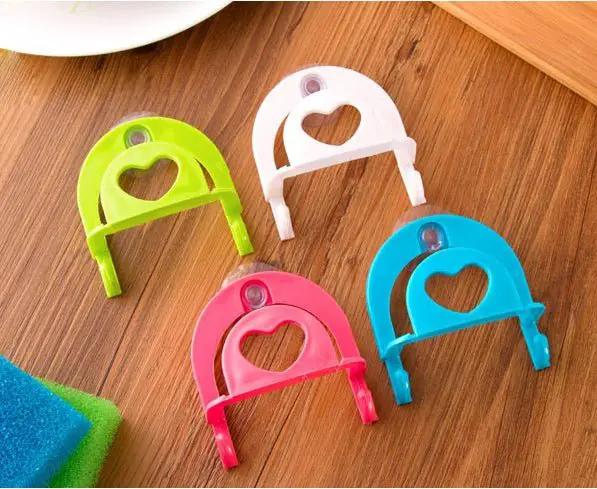Plastic Hook Sponge Storage Rack With Strong Suction For Bathroom Toilet Office Use by null