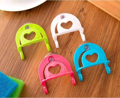Plastic Hook Sponge Storage Rack With Strong Suction For Bathroom Toilet Office Use by null
