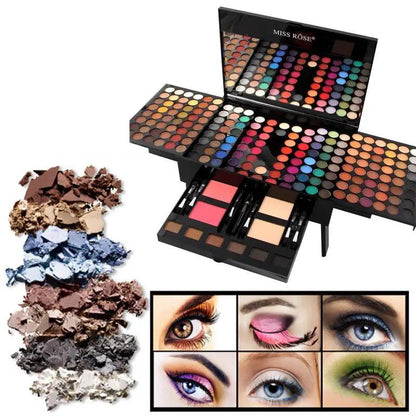 180 Colors Piano Shaped Makeup Palette Set With Eyeshadow And Blush For All Day Colorful Looks by null