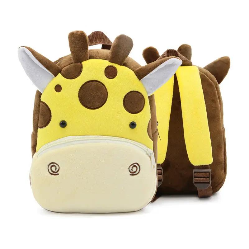 Kindergarten Kids Small School Bag Animal Backpack Cartoon Cute Cloth Bag With Zipper Pocket by null