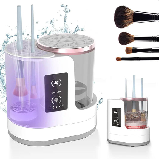 Rechargeable Electric Makeup Brush Cleaner Stand With Fast Spin Drying For Deep Cleaning by null