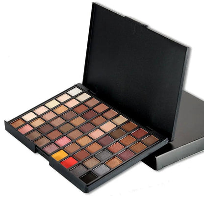 Portable Professional 54 Color Eyeshadow Palette for Makeup Natural Shimmer and Matte Finishes by null