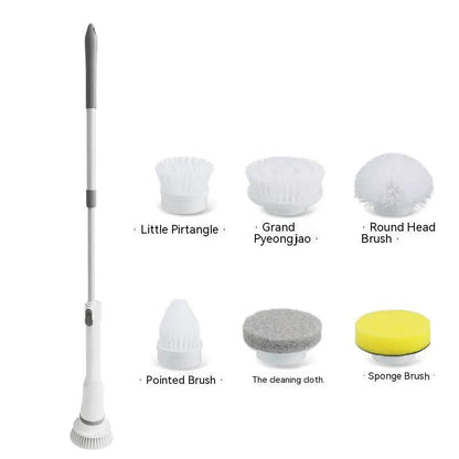 Telescopic Electric Scrubber With Long Handle For Walls And Tight Spaces Multifunctional Cleaning Brush by null