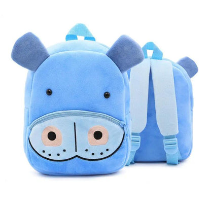 Kindergarten Kids Small School Bag Animal Backpack Cartoon Cute Cloth Bag With Zipper Pocket by null
