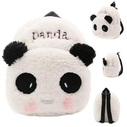 Panda Cotton School Bag For Children Small Size Breathable Certificate Bag Bow Accent No Shoulder Straps by null