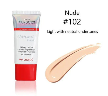 Matte Silky Liquid Foundation For Natural Look With Lightweight Buildable Coverage From Sheer To Full by null