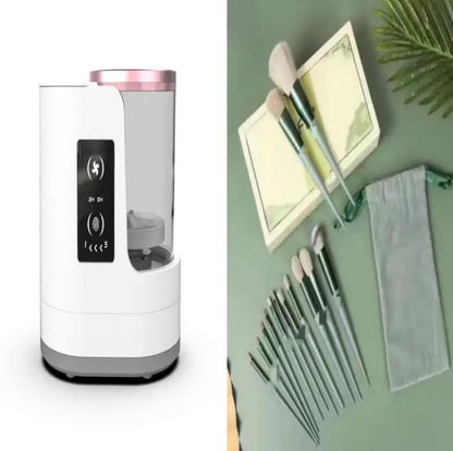 Rechargeable Electric Makeup Brush Cleaner Stand With Fast Spin Drying For Deep Cleaning by null