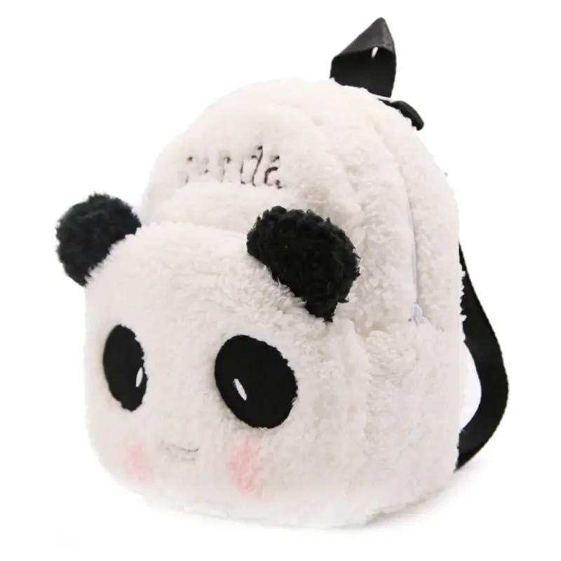 Panda Cotton School Bag For Children Small Size Breathable Certificate Bag Bow Accent No Shoulder Straps by null