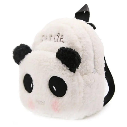 Panda Cotton School Bag For Children Small Size Breathable Certificate Bag Bow Accent No Shoulder Straps by null