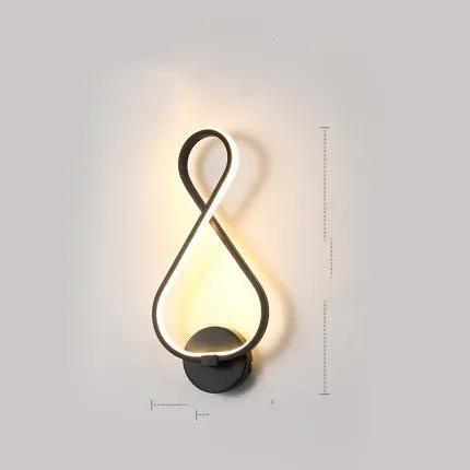 Nordic LED Wall Lamp for Bedroom and Bedside Minimalist Design Modern Energy Efficient Lighting Fixture by null