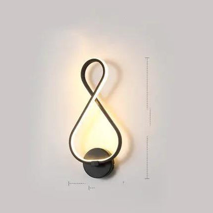 Nordic LED Wall Lamp for Bedroom and Bedside Minimalist Design Modern Energy Efficient Lighting Fixture by null