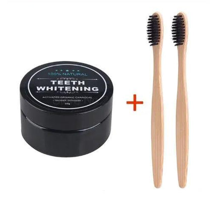 Activated Coconut Charcoal Teeth Whitening Powder For Oral Hygiene And Healthy Gums by null