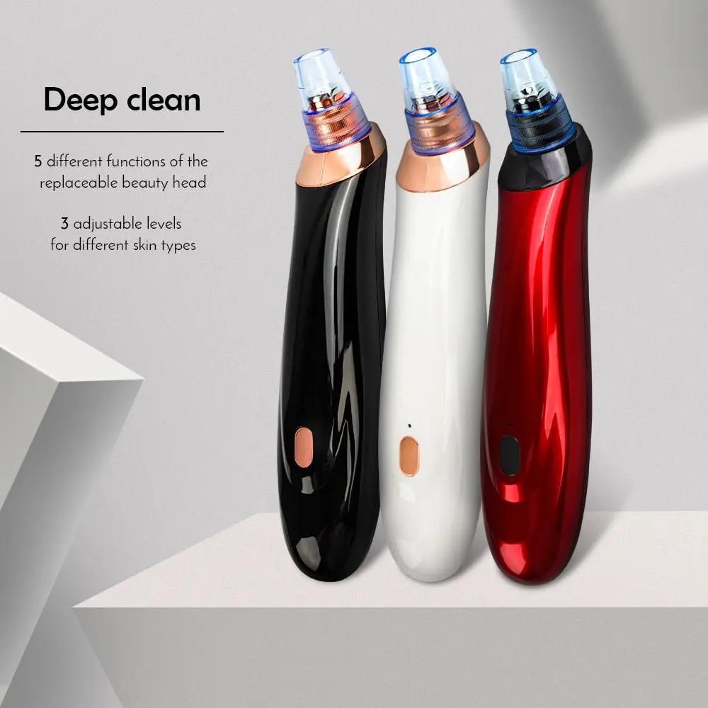 Compact Electric Pore Vacuum Blackhead Remover Device For Acne Facial Skin Cleaner With Suction by null