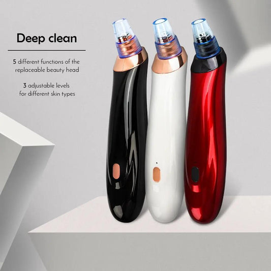 Compact Electric Pore Vacuum Blackhead Remover Device For Acne Facial Skin Cleaner With Suction by null
