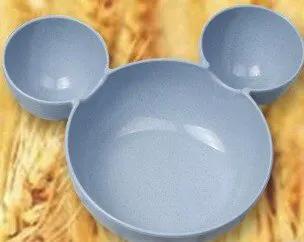 Wheat Straw Childrens Cartoon Bowl Set With Mickey Theme Kids Tableware Eco Friendly Gift by null