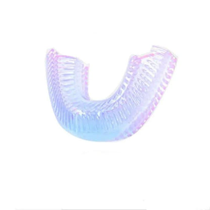 U Shaped Electric Toothbrush For Children Acoustic Wave Toothbrush USB Powered Soft Silica Gel Pink Yellow Blue by null