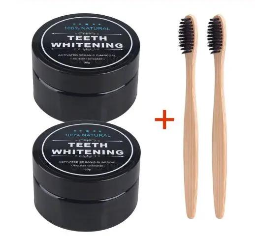 Activated Coconut Charcoal Teeth Whitening Powder For Oral Hygiene And Healthy Gums by null