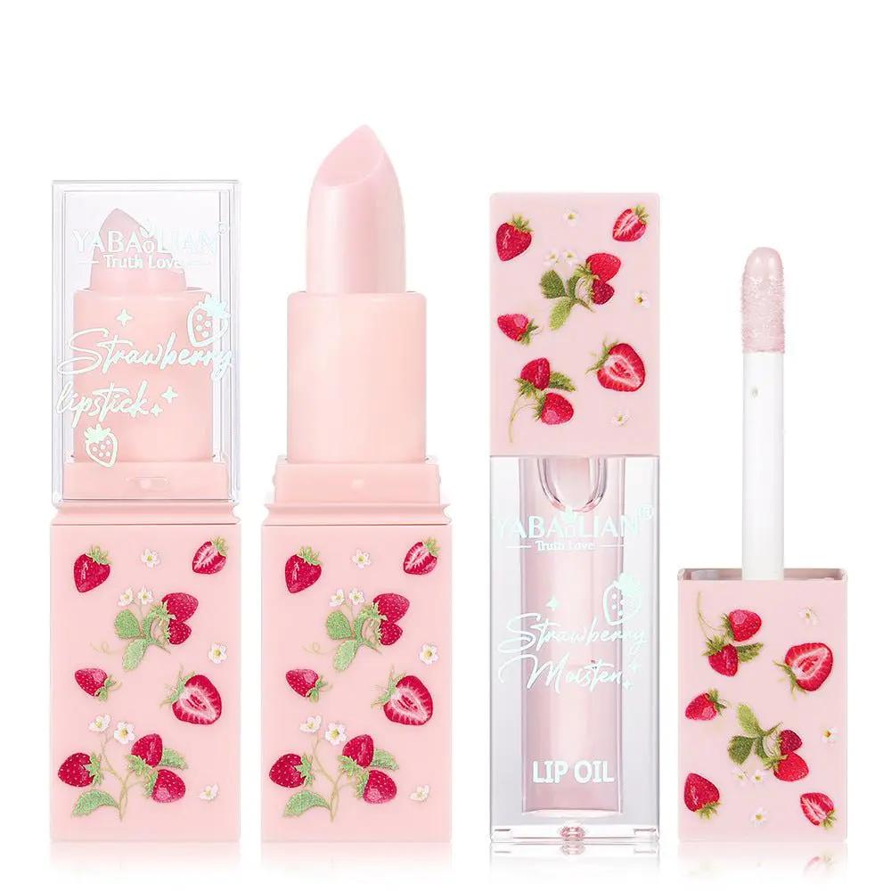 Two In One Lipstick And Gloss Moisturizing Exfoliating Anti Cracking Lip Care With Vibrant Color by null
